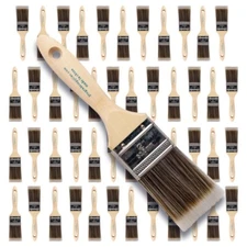 48PK 2" Flat House Wall,Trim Paint Brush Set Home Exterior or Interior Brushes