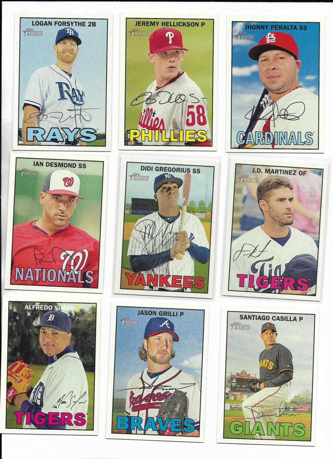 2016 Topps Heritage PICK-A-CARD Semien Buxton Rosario Bryant Bradley Urshela +