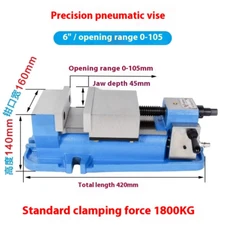Pneumatic Precision Flat Jaw Pliers Angle Fixed Bench Vice Fast Clamping Milling