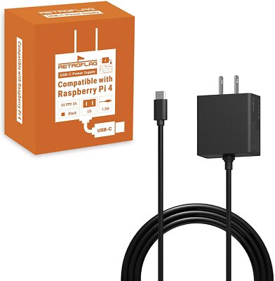 Retroflag 5V 3A USB Type C Charger Adapter Raspberry Pi 4 Power Supply Standard