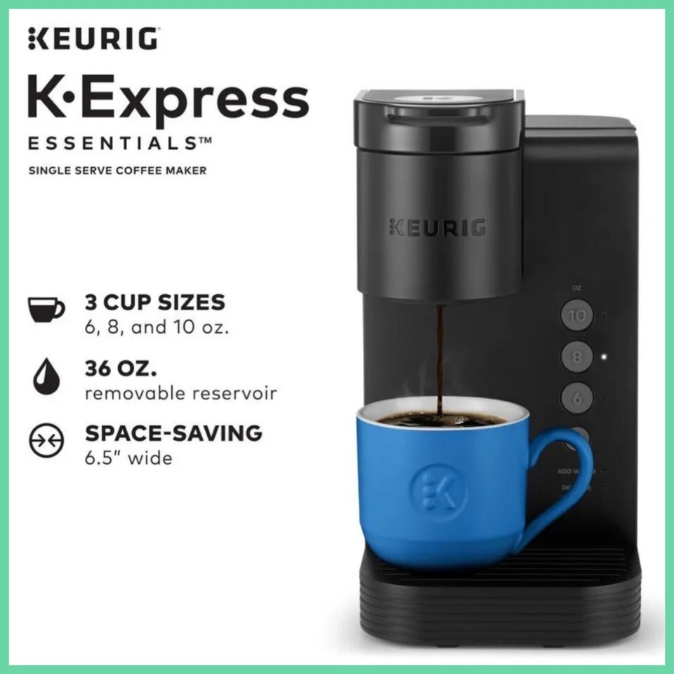 NIB KEURIG Single Serve Coffee Maker Space Saver Black New KCup Coffee