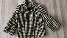 Joy Joy Brown And Yellow 3/4 Sleeve Jacket. Medium.