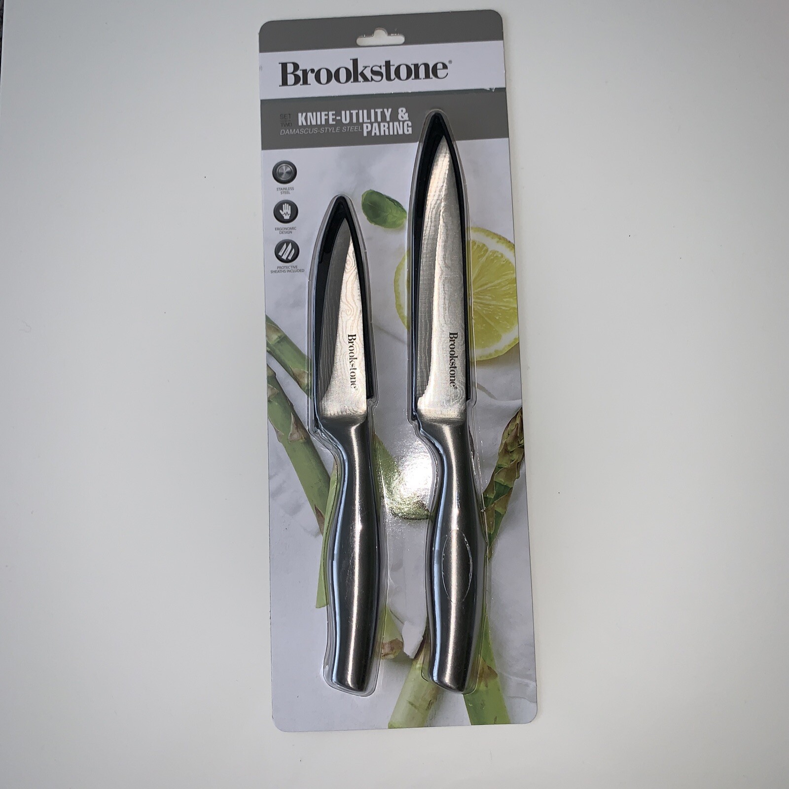 Brookstone 2pc.Prep Knife Set FullTang Stainless Steel for sale online
