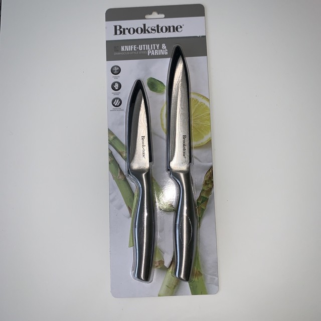Brookstone 2pc.Prep Knife Set FullTang Stainless Steel for sale online