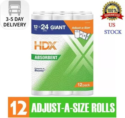 HDX Select-A-Size White Paper Towel Roll, 140-Sheets, 12 Rolls Per Pack
