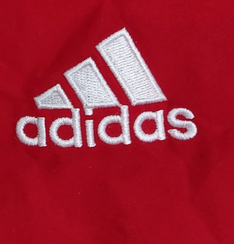 Adidas Tracksuit Jacket Top Mens Small Red Full Zip Loose Fit Mesh Lined Pockets - Picture 7 of 15