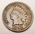 1892 P Indian Head Cent Penny  *F - FINE*   **FREE SHIPPING**