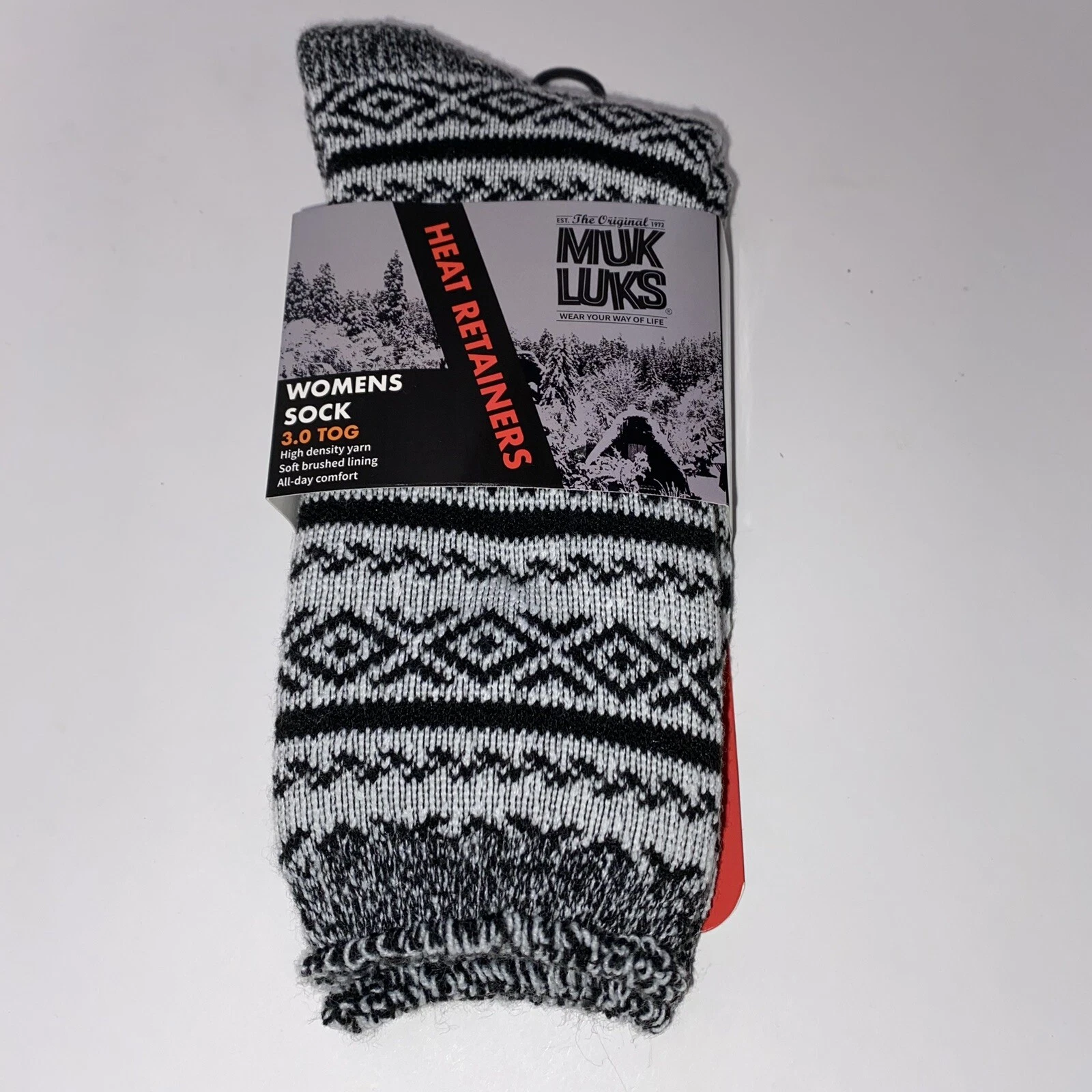 MUK LUKS Heat Retainers Womens size 6-11 Thermal Socks 3.0 TOG NWT Free Ship