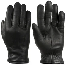 Cold Weather Insulated Leather Police Black Dress Tactical Gloves