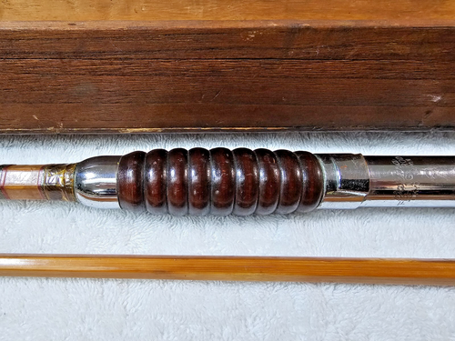 VTG 1950s Sakura Rainbow 102 Bamboo Rod Set w/ Rare Mahogany Saltwater Rod Japan - Picture 24 of 24