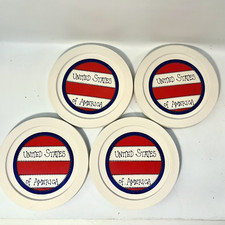 Terra Coasters Made In USA Illinois Patriotic Drink Coaster Set of 4 Absorbent