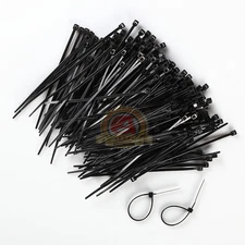 1000 INDUSTRIAL 4" BLACK WIRE CABLE ZIP TIES NYLON TIE WRAPS Free Shipping