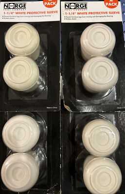 1 1/4  White Rubber Leg Caps For Furniture Legs, Floor Protectors Set Of 8
