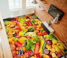3D Fruit Carrot 11897NA Floor WallPaper Murals Wallpaper Mural Print AJ AU Fay