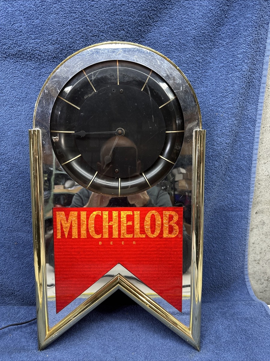 VINTAGE RETRO STYLE MICHELOB BEER LIGHT UP SIGN NON WORKING CLOCK