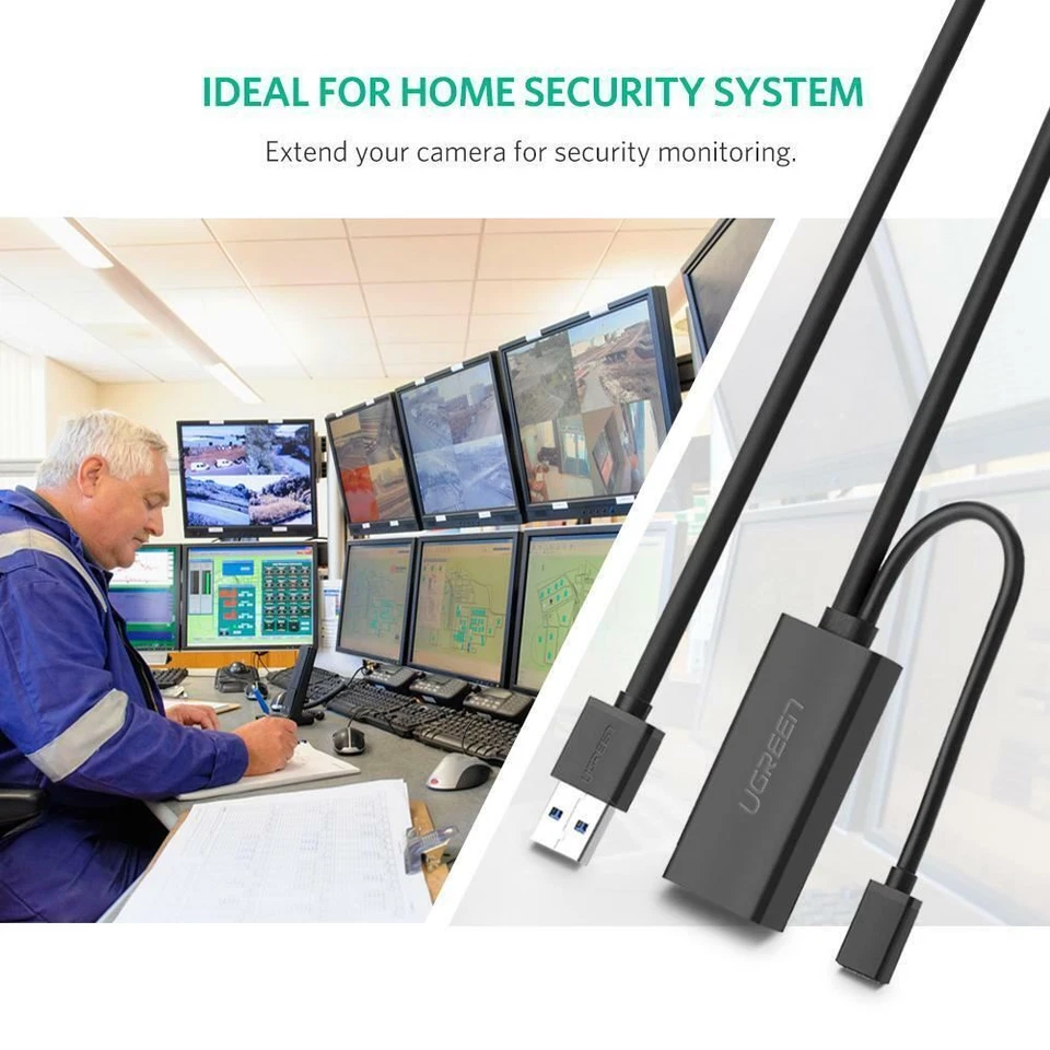 Extensor de cable USB3.0 con toma micro USB para alimentación externa 5m; UGREEN/20826 Foto 2 de 4