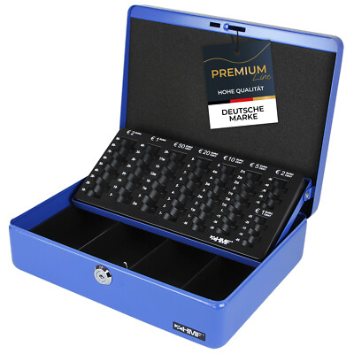 HMF Geldkassette Geldkasse Münzbrett Euro 30 cm 4 Scheinfächer Geldbox