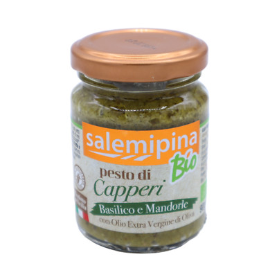 Pesto IN Sizilien Kapern, Basilikum E Mandeln Bio 90g