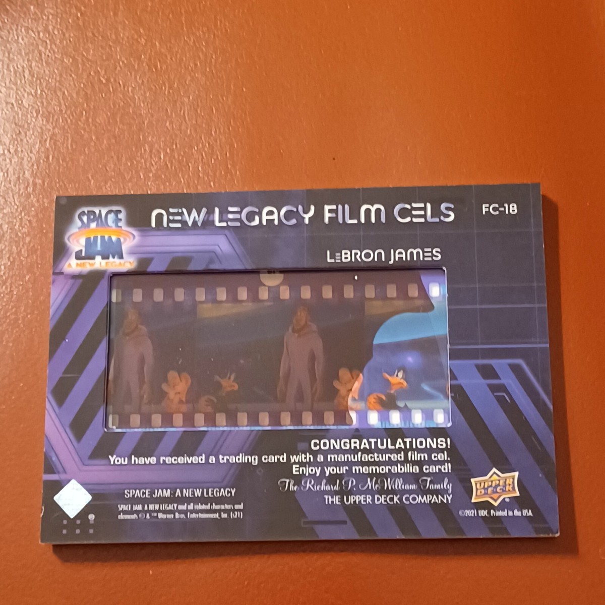 Lebron James Upper Deck Space Jam A NEW LEGACY FILM CELS FC-3 & FC 