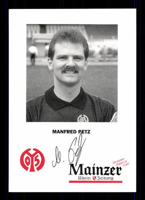 Manfred Petz autograph card FSV Mainz 05 1995-96 original signed + A 78134