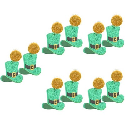  5 Pairs Mädchen Lassen Ohrringe Fallen Kreative Schmuck Zum St. Patricks Day