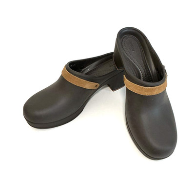 NEW - CROCS - Women's SARAH Dual Comfort Clogs / Mules, Brown, 9
