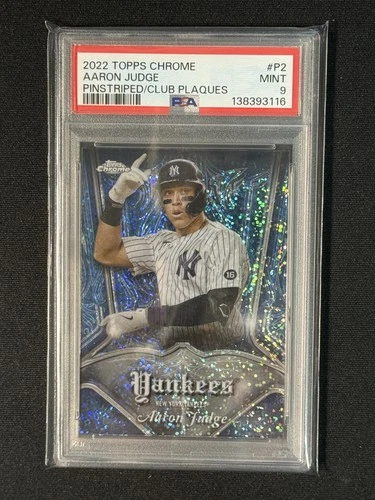 95 Aaron Judge 2022 Topps Chrome Pinstriped PSA 9 New York Yankees