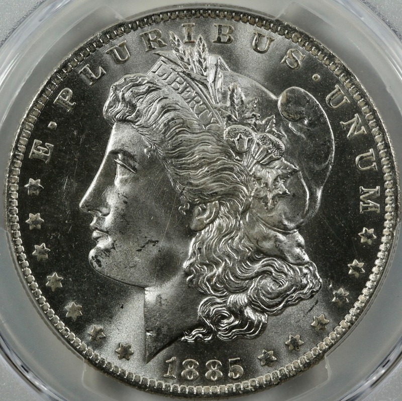 1885-O Morgan Silver Dollar $1 PCGS MS 67