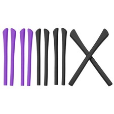 5 Pairs Glasses End Tips Eyeglass Anti Slip Ear Sock Tube Style 2 Black Purple