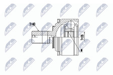 Gelenksatz Antriebswelle NTY NPZ-VV-021 für S90 VOLVO V90 2 235 234 Cross 236
