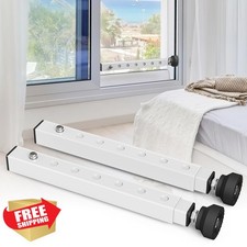 WooFog 11"-18" White Window Security Bar 2 Pcs