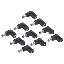 10Pcs DC Power Connector Adapter, 90 Degree Angle Plug Coupler Converter