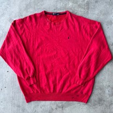 Vintage Y2K red Polo Ralph Lauren crewneck sweatshirt