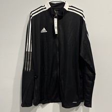 GM7319 Mens Adidas TIRO 21 TRACK JACKET 2XLT Black/White