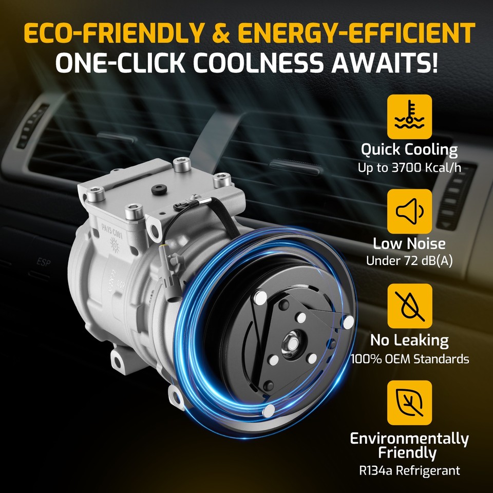 A/C AC Compressor Assembly with Clutch For Toyota Tacoma 3.4L 1995-2004 ...