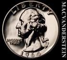 1964 Washington Quarter- Silver- Choice Gem Proof Luster- No Reserve #K387