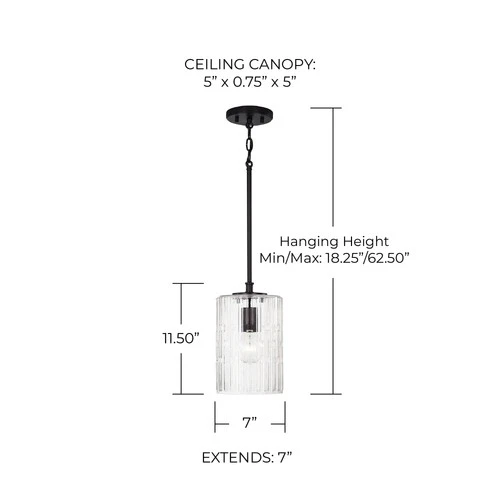 Capital Lighting 341311 Emerson 7"W Mini Pendant - Picture 3 of 14