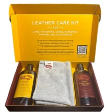 NEW Leather Honey Complete Leather Care Kit Cleaner Conditioner 2 Cloths Non Tox