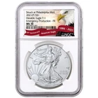 2021 (P) $1 1-oz T1 American Silver Eagle Emergency Production NGC MS70 FR