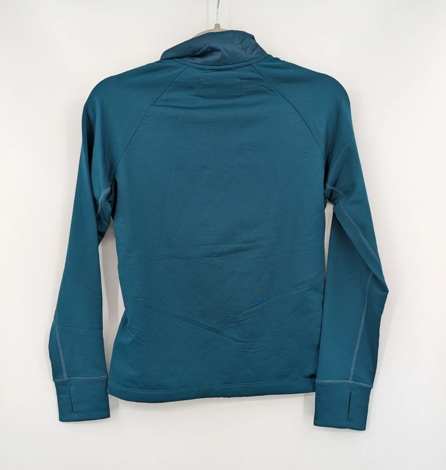 Smartwool 女式 Smartloft 全拉链夹克绿色 SZ 大号口袋羊毛混纺 — 第 2/4 张图片