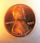 Photo of a 1992-P Lincoln Memorial Cent from an eBay listing that sold on Jul 21, 2026