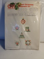 Christmas Cutout Ornaments - Crewel Kit - Columbia Minerva #7129 from 1979