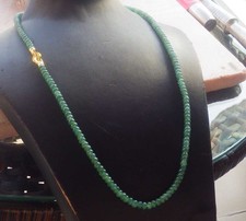 Video Certified Green A JADE Jadeite Beads Circle Necklace 24 inches 720125 AS