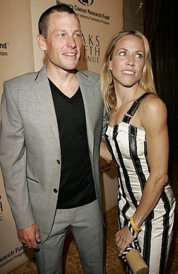 Lance Armstrong recipient of the 2005 Courage Award and Sheryl Crow Old Photo 1
