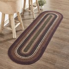 Accent Rug/Runner Beckham Jute Country 22x72 Oval Braided No Slip Pad VHC Brands