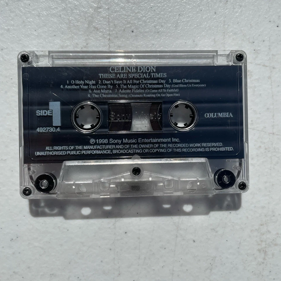 Tape Cassette Celine Dion These are Special Times 1998 - Image 4 of 4
