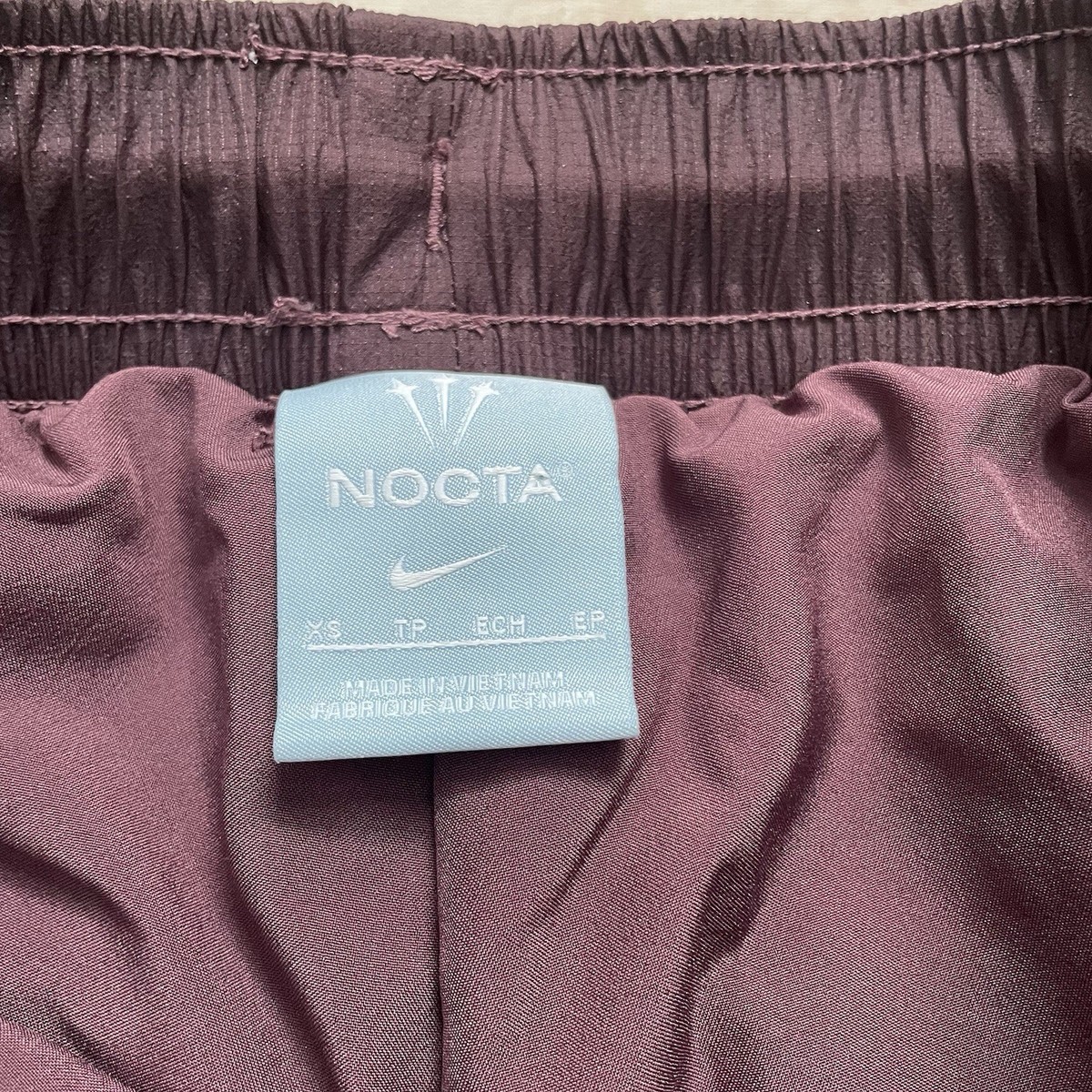 Nike x NOCTA NRG TRACK PANTS Wine DR2620-646 Adult Size XS Zippers