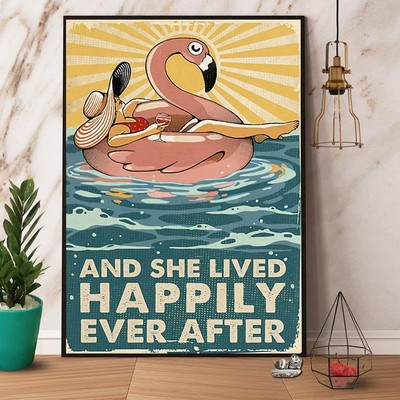 Girl And She Lived Happily Ever After Paper Poster No Frame Matte  Wall Art D...