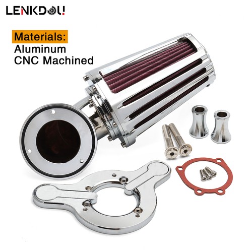 Air Cleaner Filter 90° Forward-Facing Intake Kit For Harley Touring Softail Dyna - Picture 3 of 10