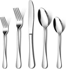 20-Piece Stainless Steel Silverware Set – Service for 4, Mirror Finish